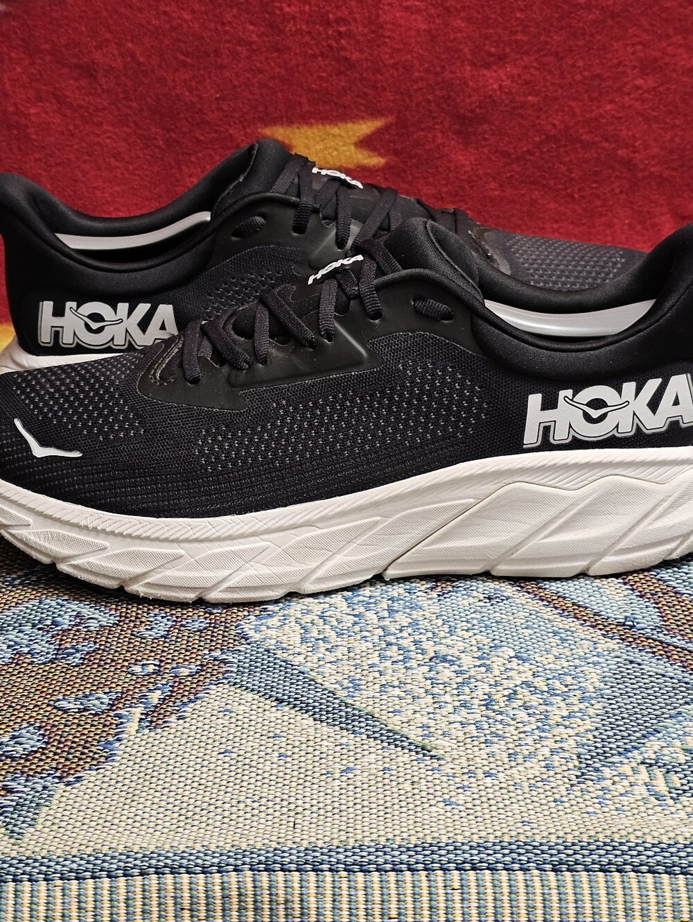 Hoka One One Arahi 7 Mens Shoes Size 11 Black White Sneakers Lace Up - Picture 4 of 14